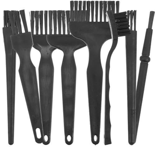 Generic 8Pcs Cleaning Tools Electric Cleaner Brushes PP Material Non-Shedding Easy to Store Black for Travel and Home Appliance Cleaning