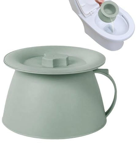 Pot De Chambre Adulte, 1.5L Urinoir Avec Couvercle Et Poignée Bassin De Lit Pot De Nuit Toilette Camping Pour Hommes, Femmes, Personnes Âgées