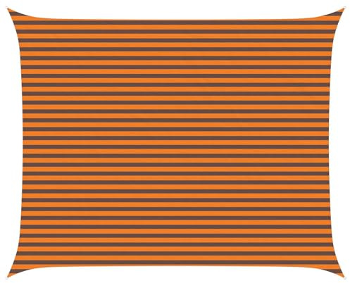 vidaXL Sonnensegel Orange und Braun 5 x 4 m 100% Polyester Oxford
