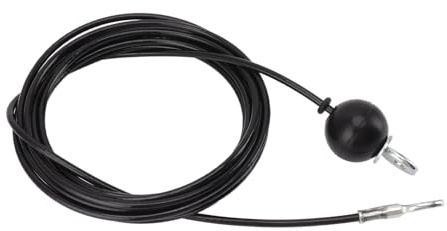 Chrees Cable de alambre de acero de alto rendimiento para el rollo de fitness, equipo de repuesto, color negro (5 m/16,4 ft)