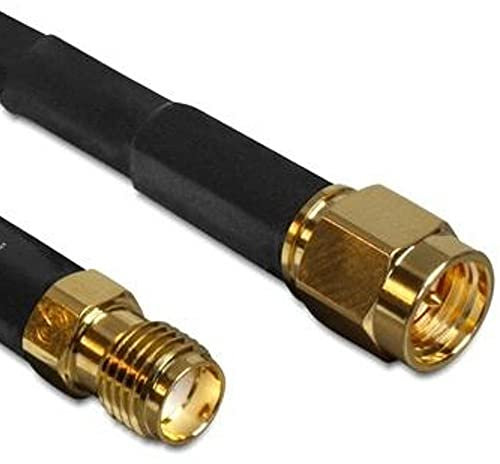 DeLOCK WLAN-Antennen Verlängerungskabel [1x SMA-Stecker - 1x SMA-Buchse] 10.00 m Schwarz vergoldete Steckkontakte