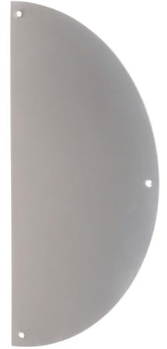 Plaque de propreté inox Demi-lune 300 x 150 mm Percée Duval