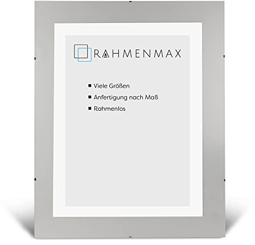 Rahmenloser Bildhalter nach Maß – 55x75cm – Acrylglas (klar oder antireflex), bruchsicher – 2,5 mm weiße Rückwand – Maßanfertigung für Fotos, Poster & Urkunden