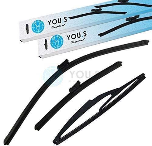 YOU.S SCHEIBENWISCHER SET VORNE + HINTEN 580 + 580 + 300 mm (3 Stück)