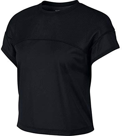 Nike Women Dry Crop Top - Black/White, X-Small