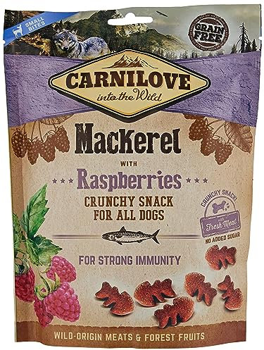 Carnilove Makrele mit Himbeeren, knusprige Snacks für alle Hunde