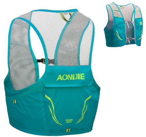 TRIWONDER 2.5L Ultraleicht Trinkrucksack, leichte Rucksackweste, Laufrucksack mit Soft Flasks für Marathon, Bergläufe, Radfahren (Hellblau - nur Trinkrucksack, M/L - 90-102cm)