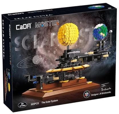 CaDA Master C71004w Technik Erde Mond Sonne Bausteine, 865 Teile MOC Bausatz, Designer: JK Brickwords(Kommt mit luxuriöser Originalverpackung)