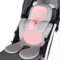 KAKIBLIN 2-in-1 Kinderwagenkissen, Babyschaleneinlage für Neugeborene, Kopf- und Körperstützkissen, für Kinderwagen, waschbar, für Neugeborene von 0-12 Monaten, Rosa