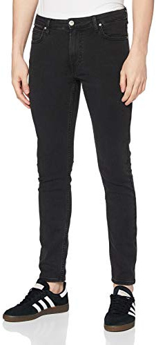 Lee Men's Malone Skinny Jeans, Washed Black, 26W / 32L