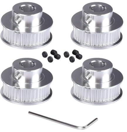 BZ 3D GT2 Riemenscheibe GT2 Pulley 40 Zähne 5mm Bohrung Zahnriemenscheibe 40 Teeth 5mm bore aus Aluminium für 3D-Drucker,CNC 6mm Breite Zahnriemen.(4 Stück)