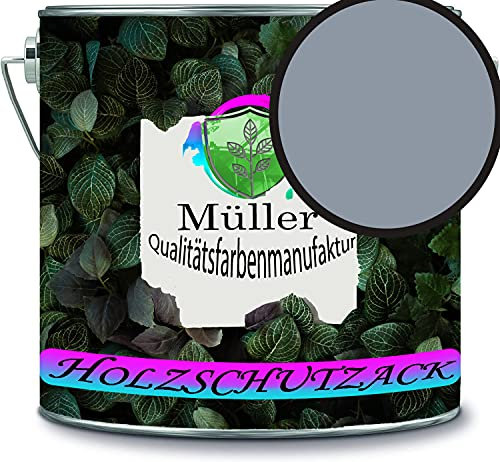 Holzschutzlack Holzlack Holzlasur wetterbeständiger Langzeitschutz Wetterschutzfarbe Holzschutzfarbe RAL 7001 Silbergrau // Müller Qualitätsfarbenmanufaktur