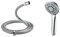 GRIFEMA G851-20 Manguera Ducha, 2.0 m, Flexo de Acero, Plata, 2.0M + Alcachofa de ducha, ducha mano Grande, 5 chorros, 100 mm, Cromo [Exclusivo en Amazon]