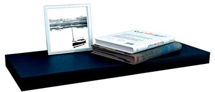 thesecrethome.es – Estante Rectangular - Estantería Balda Flotante Mueble Organización para Colgar - para Salón, Cocina, Habitación, Pasillo (Negro - 60 cm)