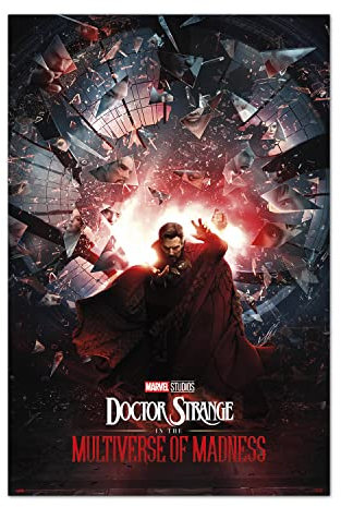 Grupo Erik Marvel Poster - Marvel Doctor Strange in the Multiverse of Madness Poster - Kunstdruck - Deko Schlafzimmer - Größe : 61 x 91, 5 cm - Marvel Fanartikel - Offizielle Lizenz