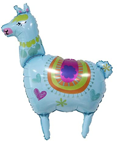 Zebra Balloons Blauer Alpaka-Folienballon, 86 cm