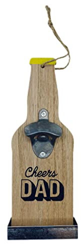 eBoutik - Dad Summer Garden Wall Mounted Beer Bottle Opener with Catcher for Fathers Day - Novelty Wooden Home, Kitchen, Garden Pub Accessories - Birthday Beer Gift for Men, Husband, Grandad, Father