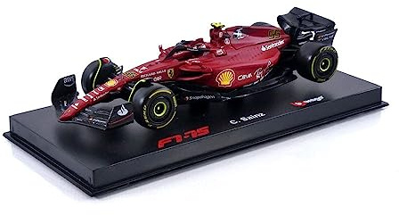Bburago Formula 1 FERRARI F1-75 (2022) WITH HELMET SAINZ 1;43 Die-Cast Collectible Race Car