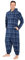 CityComfort Pigiama Intero Uomo - Pigiami Invernali Uomo in Pile M-3XL (3XL, Blu Quadri)