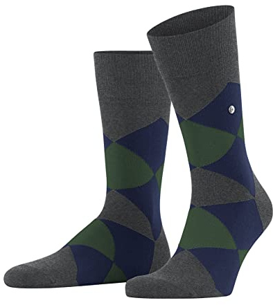 Burlington Herren Socken Clyde M So Baumwolle gemustert 1 Paar, Grau Carbon Melange 3975, 40-46