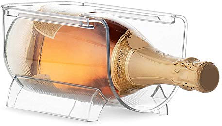 4 Stücke Weinflaschenregal ,stapelbares Flaschenregal Kühlschrank Bier Lagerregal Universal ,Weinregal/Flaschenhalter für Wasserflaschen und Trinkflaschen transparent für die Küche und Vorratskammer