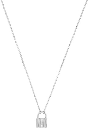 Amor Kette mit Anhänger 925 Sterling Silber Damen Halsschmuck, mit Zirkonia synth., 42+3 cm, Silber, Schloss, Kommt in Schmuck Geschenk Box, 2034774