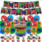 Nesloonp Geburtstag Dekoration Ballons Set Garten BanBan,Thema Luftballons Luftballon-Set,Party Banner Dekorations Zubehör, Ballon Set Ballon Kuchendeckel Party Dekorationen Plüschtier 30 Stück