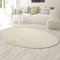 Teppich Wohnzimmer weich Flokati Badezimmer waschbar in Creme, 140x200 cm Oval