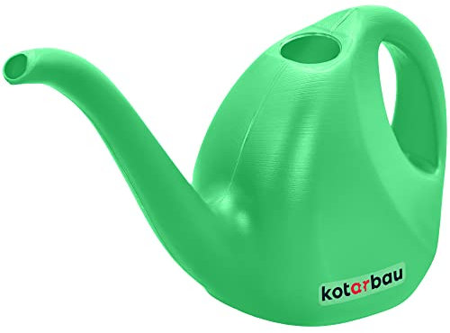 KOTARBAU® Annaffiatoio da 2 l, in plastica per innaffiare fiori con beccuccio lungo, piccolo annaffiatoio per interni ed esterni, casa, annaffiatoio per piante verde