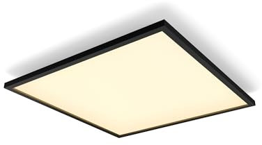 Philips Hue White Ambienca Aurelle Panelleuchte, schwarz inkl. Dimmschalter, 60x60cm, alle Weißschattierungen, steuerbar via App, kompatibel mit Amazon Alexa (Echo, Echo Dot)