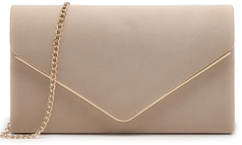 Dasein Women Faux Suede Evening Clutch Bags Formal Party Clutches Wedding Purses Cocktail Prom Clutches