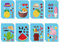 CREATCABIN 48 Blatt 8 Stile Hawaii Make A Face-Aufkleberbögen Machen Sie Ihre Eigenen Ananas-Flamingo-Aufkleber Selbstklebende Sommer-Strand-Mix-and-Match-Aufkleber Für Tropische Luau-Bastelprojekte