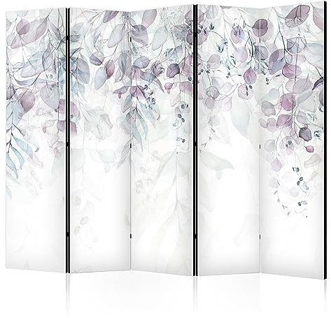 murando - Paravent Raumteiler Innen Natur Foto Paravent 225x172 cm 5-teilig Einseitig Raumtrenner Trennwand Holz Room Divider Mobiler Sichtschutz Spanische Wand Raum Abtrennung Blätter b-C-0615-z-d