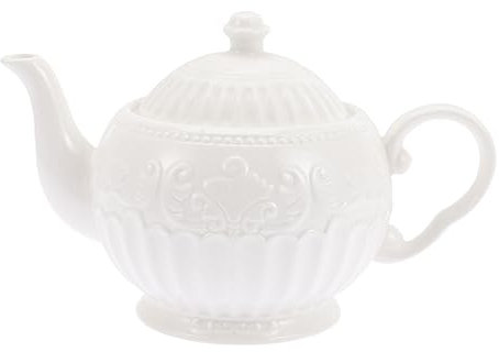 BESTonZON Théière En Porcelaine Théière Chinoise En Porcelaine Théière Blanche Porcelaine Théière En Céramique Porcelaine Service À Thé Décor Asiatique Théière En Céramique Décor Théière En