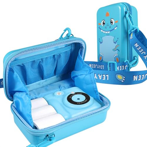 Leayjeen Kids Instant Print Camera Case Compatible with HiMont/Manttely/CAMCLID/GREENKINDER/Gofunly/Hangrui,Christmas Birthday Gift for Boys and Girls (Case Only) (Blue)