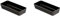 WENKO Ablage Gom Black, Polystyrol, 24 x 4 x 10 cm, Schwarz (Packung mit 2)