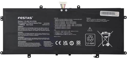 FESTAS 67Wh Nuova batteria C41N1904 compatibile con ASUS Zenbook Flip 13 14 UX363EA UX363JA UX393EA UX393JA UX325E UX325EA UX325JA UX425EA UX425JA UM425IA UM325UA VivoBook S435UA S435 EA