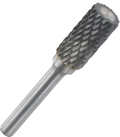 Fresa de metal duro, brocas de metal duro con vástago de 1/4 pulgadas, lima giratoria de doble corte, punta de fresado de 12 mm de diámetro, corte de extremo cilíndrico, terraja para trabajar metal