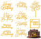 10 Stück Happy Birthday Tortendeko Gold Geburtstag Acryl Happy Birthday Cake Topper Geburtstag für Kuchendekoration Cake Decoration Tortenstecker Geburstagstorte Kuchendekorationszubehör