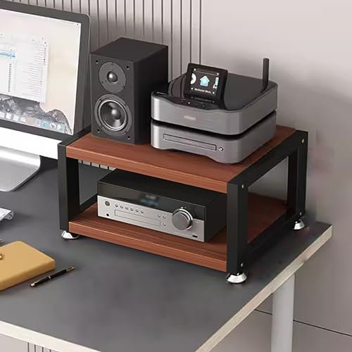 Small Media Stereo Stand Equipment Shelf - Free Standing Home & Commercial Audio Component Rack - Entertainment Stand With 25mm Thickened Plate for Soundbar, Woofer (Size : 2-Tiers)