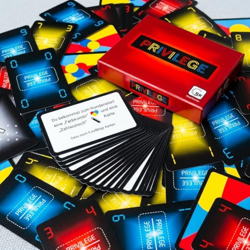 Privilege - schnelles Kartenspiel mit leichten Regeln, cleveres Spiel für jeden Spieleabend mit Familie und Freunde, 2-6 Personen ab 10+, von5KopfGames