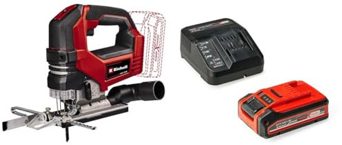 Einhell Professional Akku-Stichsäge TP-JS 18/135 Li BL Power X-Change (18 V, 135 mm Schnitttiefe in Holz, 26 mm Hubhöhe, Brushless, inkl. Sägeblatt + 4,0 Ah Akku und Ladegerät)