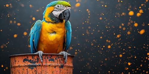 DIY Peinture par Numero adulte Perroquet Peinture Numéro Enfant art Kits de Paint by Numbers pour la Décoration de la Maison, Livrée avec Peinture et Pinceau, Cadeau Femme 100x300cm (Sans Cadre)