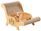 Tumbona para gatos – Silla reclinable para gatos | Silla de cubierta para gatos con almohadilla | Sofá reclinable para rascar gatitos y cama de salón, almohadilla de sisal, muebles para gatos para