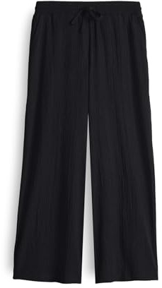 OPUS Damen Culotte | Culotte MILENI Crinkle Wide mit Komfortbund Black, 36