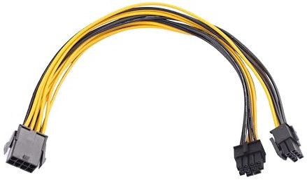 ELFJMZP 8-Pin (EPS 12V) zu Dual 8-Pin (4+4) CPU Stromkabel - 18AWG verzinnter Kupfer - 29cm - Kompatibel mit Dual-CPU Mainboards/Servern/Workstations