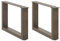 BOWEKAM Möbel, Tischzubehör, Tischbeine, Couchtischbeine, U-förmig, 2 Stück, Naturstahl, 50 x (30–31) cm, Stahl