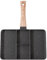 Baxnore 4 Section Divided Grill Pan, Coated Aluminum Breakfast Skillet with Nonstick, Multi Compartment Frying Pan for Eggs Steak Vegetables (White) (Black)