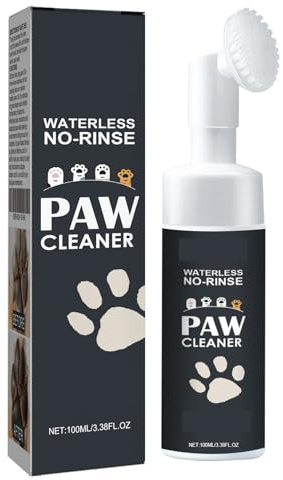 Nettoyeur de Pattes de Chien, avec Brosse en Silicone Souple, Sans Eau Ni Rinçage, Mousse Hydratante pour Un Lavage Efficace des Pattes, Nettoyeur de Pattes Facile et Portable pour Chiens, 100ML