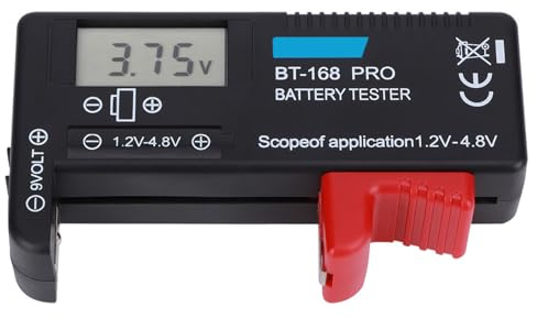 Dioche BattBT-168PRO Digitaler LCD-Batterietester für Kleine Batterien Tragbarer Batterieprüfer mit Schneller, Genauer Prüfung für CR2032, AA, AAA, 9 V und Mehr